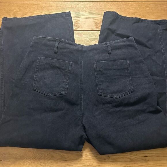 Maison Garrison women’s wide leg sailor black jeans medium - Picture 8 of 12